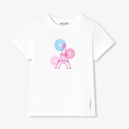 T-shirt Mädchen - weiss