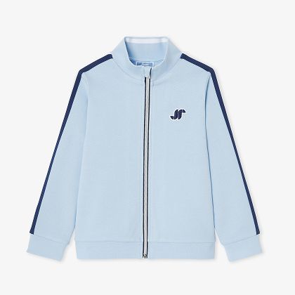 Sweatshirt mit Reißverschluss - helblau