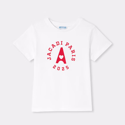 Mädchen-Baumwoll-T-Shirt - weiß