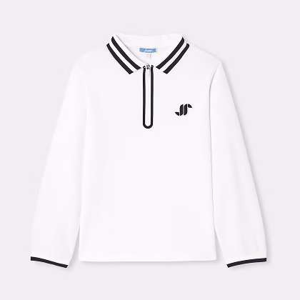 Jungen-Poloshirt aus Baumwolle - weiß