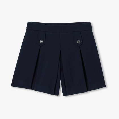 Mädchen-Hosenrock aus Milano-Stoff – marineblau