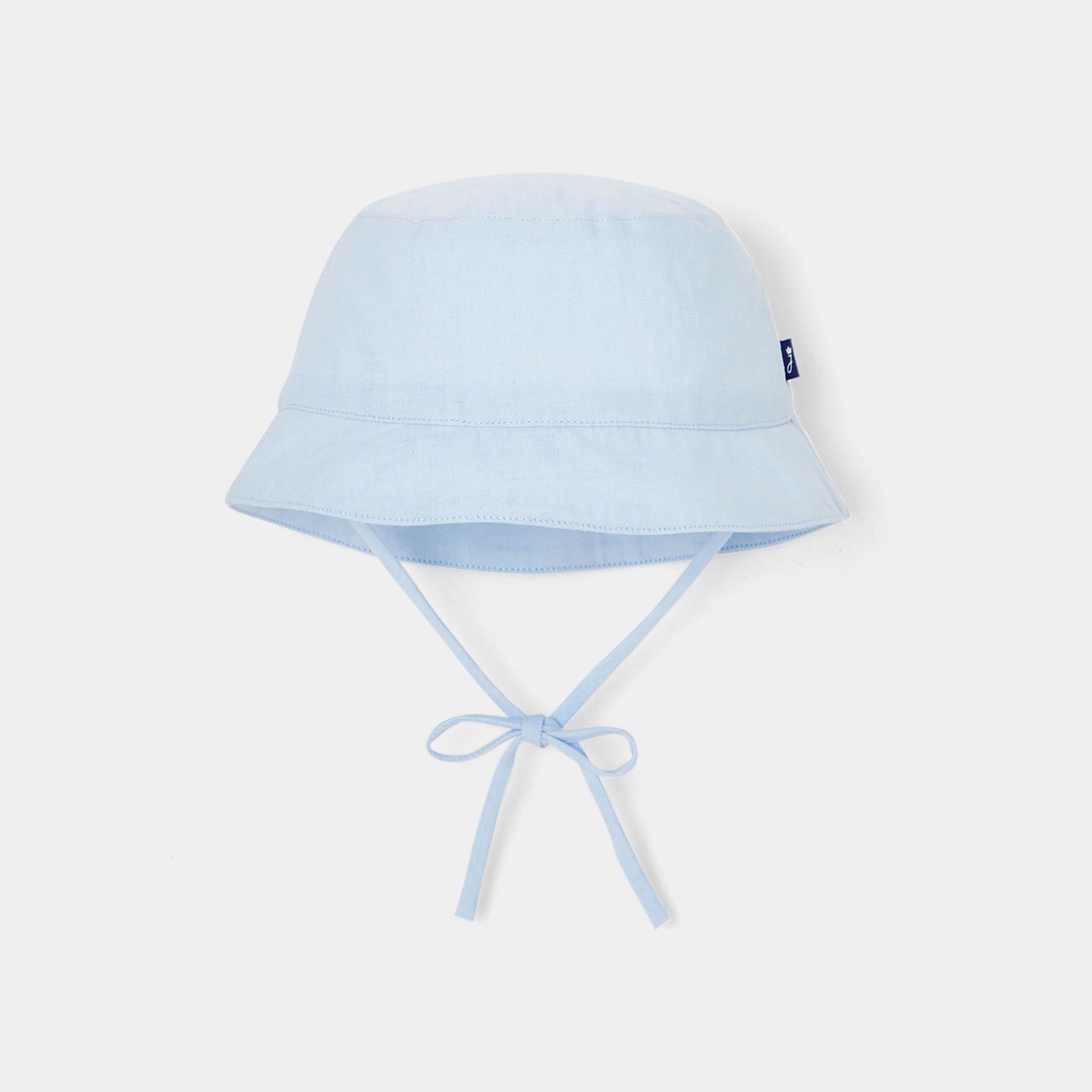 Jacadi - Hut aus Oxford-Baumwolle für Jungen - Weiss/blau - Große: 45