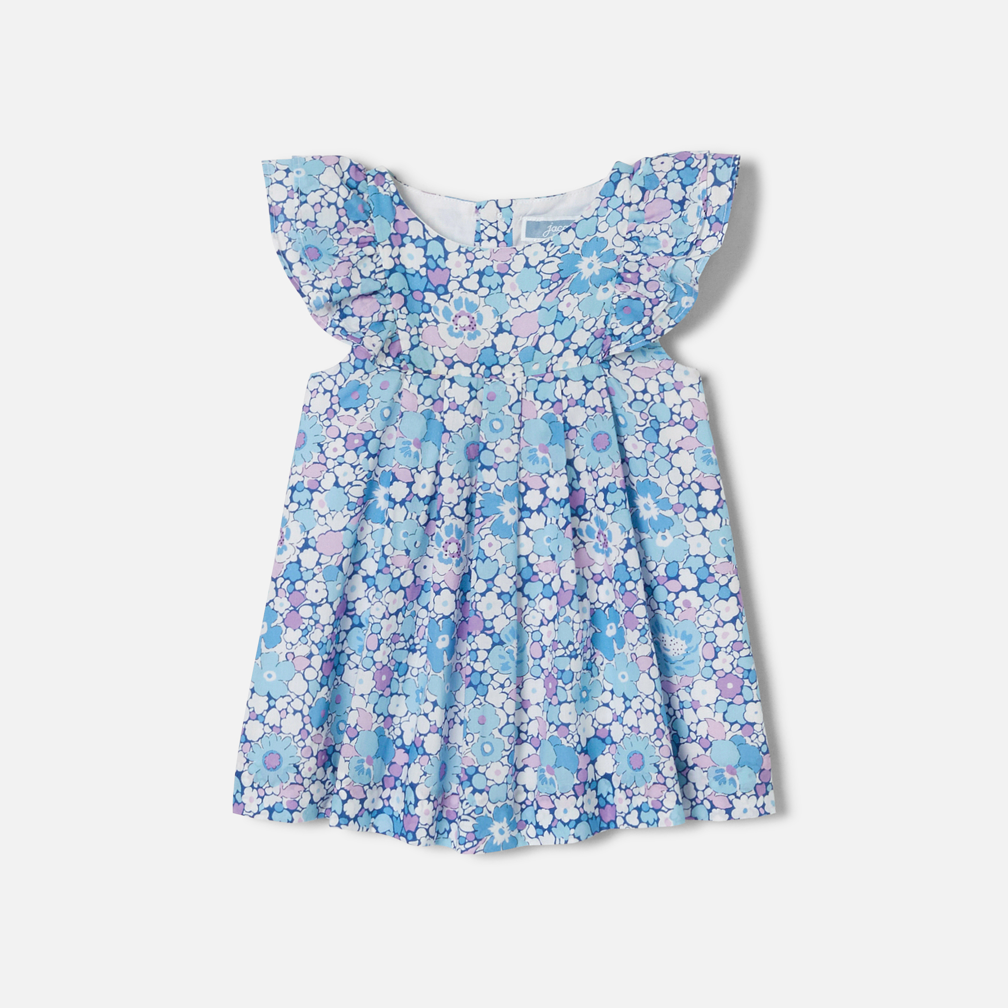 Jacadi - Kleid aus Liberty-Stoff für Mädchen - Blau/mehrfarbig - Große: 03M