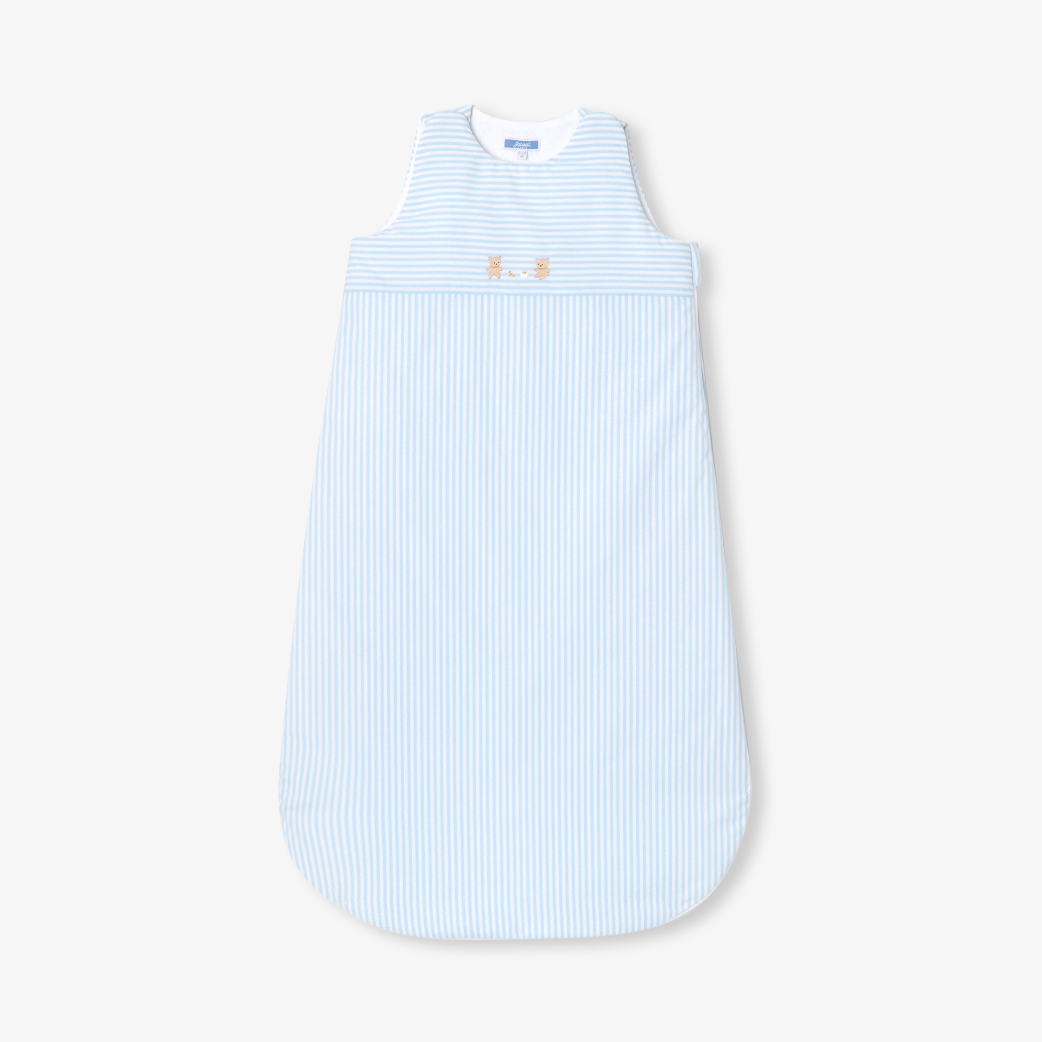 Jacadi - Mitwachsender Babyschlafsack für Jungen 6-24 Monate - Weiss/blau