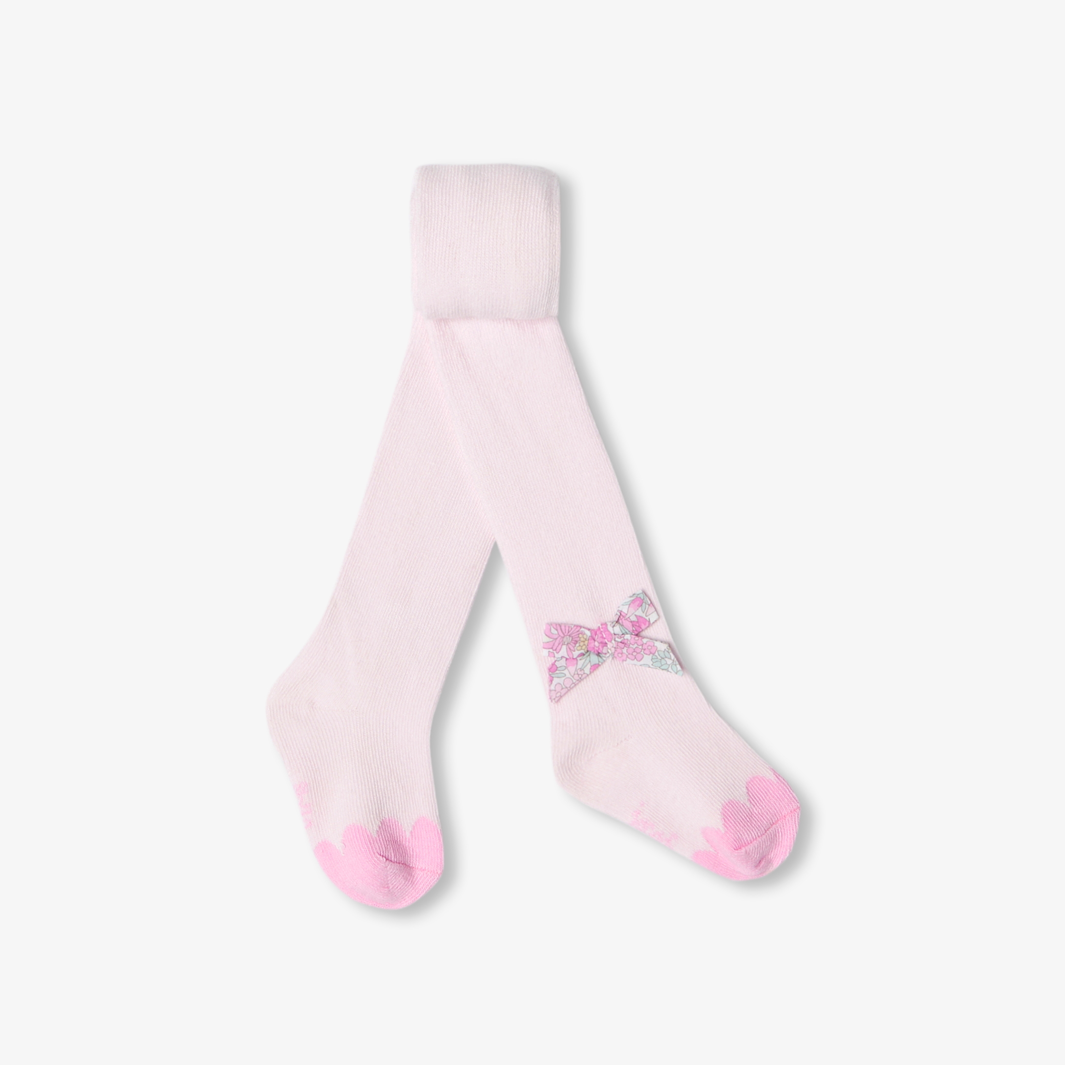 Jacadi - Strumpfhose mit Schleife aus Liberty-Stoff - Rosa - Große: 17/18