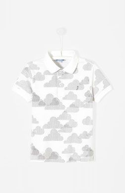 POLOSHIRT MIT REFLEXWOLKEN